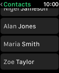 Press the required contact.