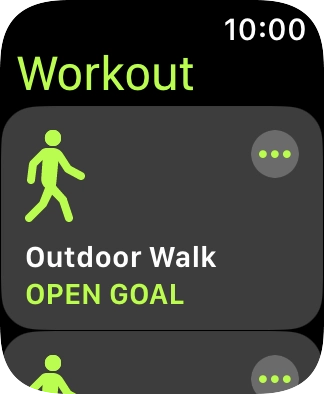 Press the required training activity to start it.