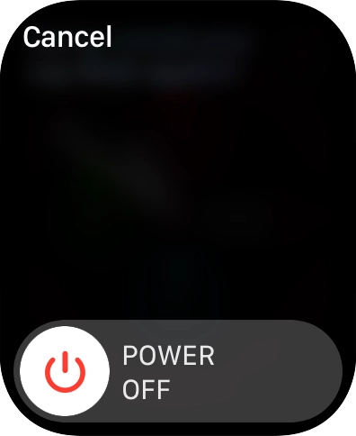 Press and drag the power off icon right.