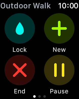 Press End to stop your training activity.