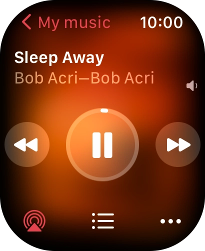 Turn the Digital Crown to select the required volume.