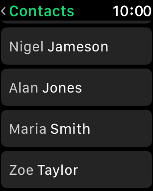 Press the required contact.