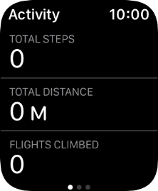 Keep sliding upwards and follow the instructions on the screen to see an activity summary for the current week or to adjust the daily activity goal.
