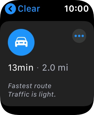 Press the required route.