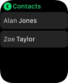 Press the required contact.