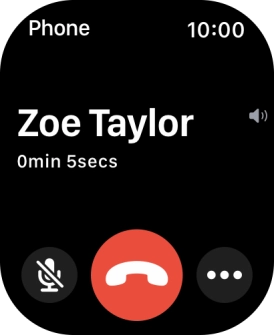 Press the end call icon.