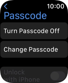 Press Turn Passcode Off and key in the current lock code.
