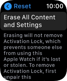 Press Erase All Content and Settings.