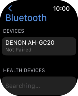 Press the required Bluetooth device. Press the required Bluetooth device.