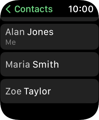 Press the required contact.