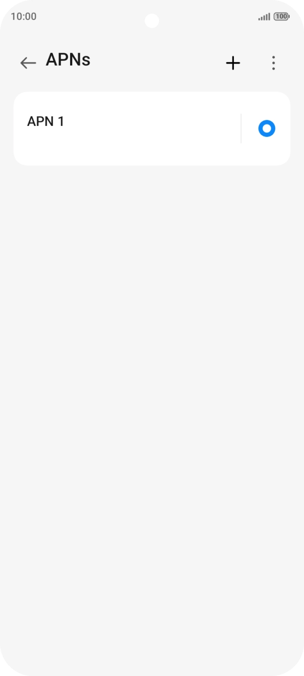 Press the new data connection icon.