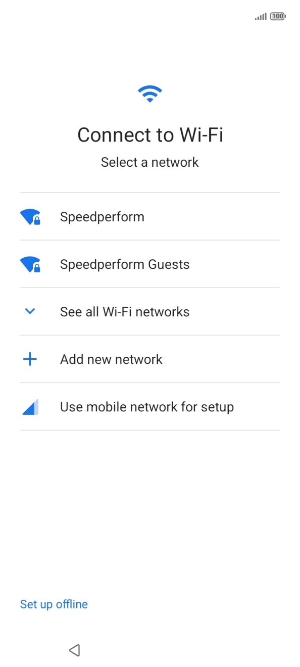 Press the required Wi-Fi network.
