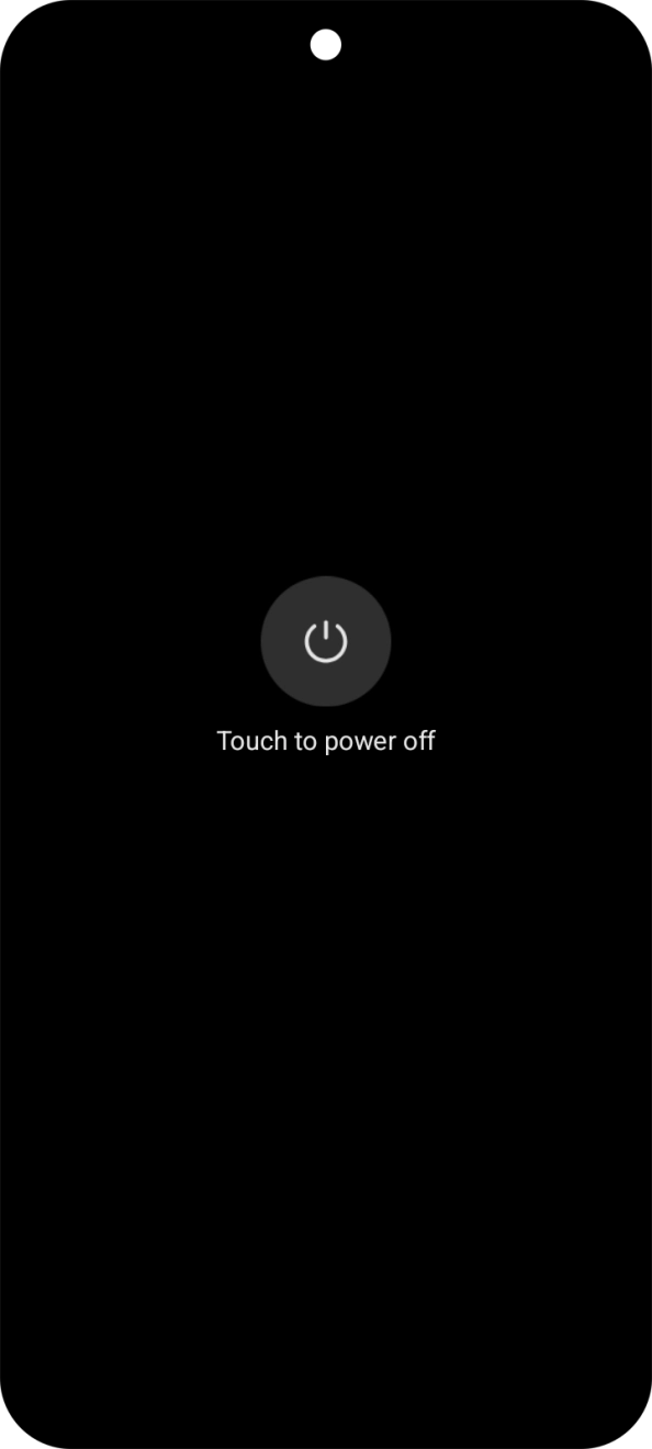 Press Touch to power off. Press Touch to power off.