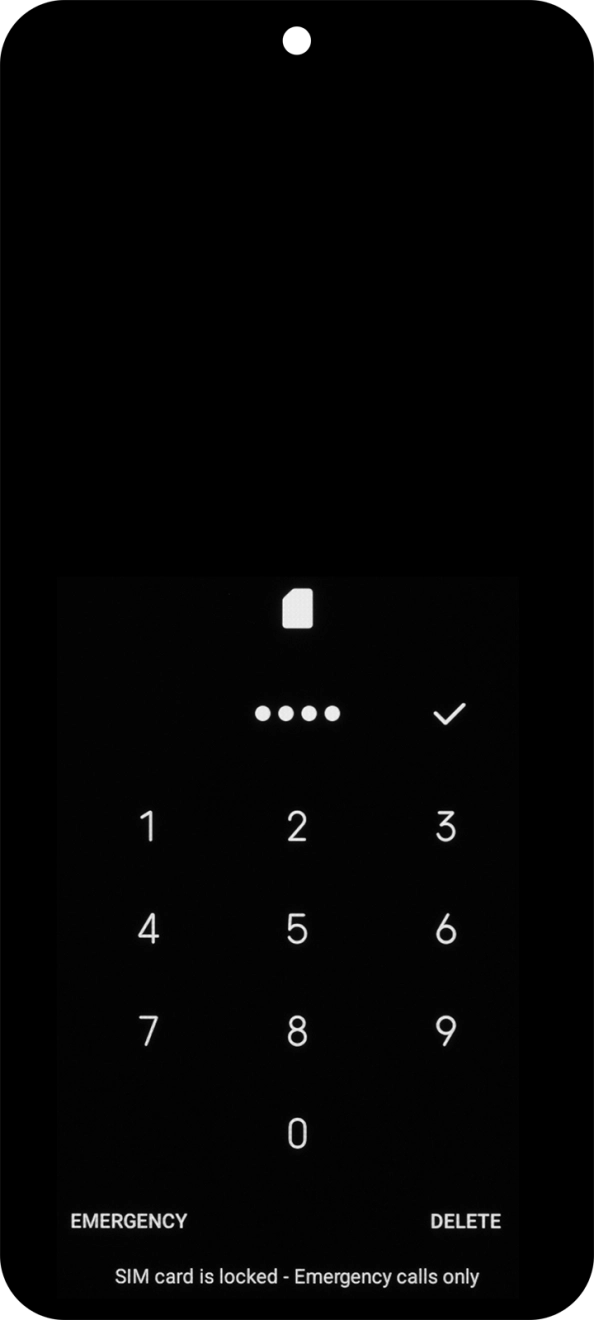 If you're asked to key in your PIN, do so and press the confirm icon. If you're asked to key in your PIN, do so and press the confirm icon.
