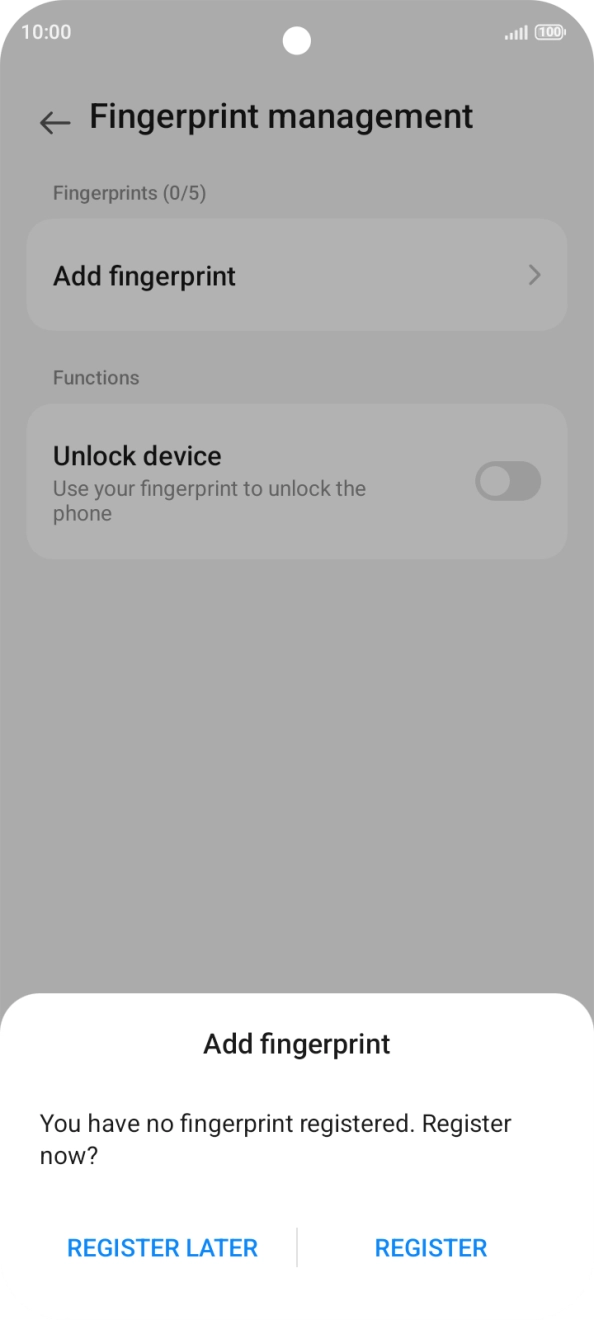 Press REGISTER.