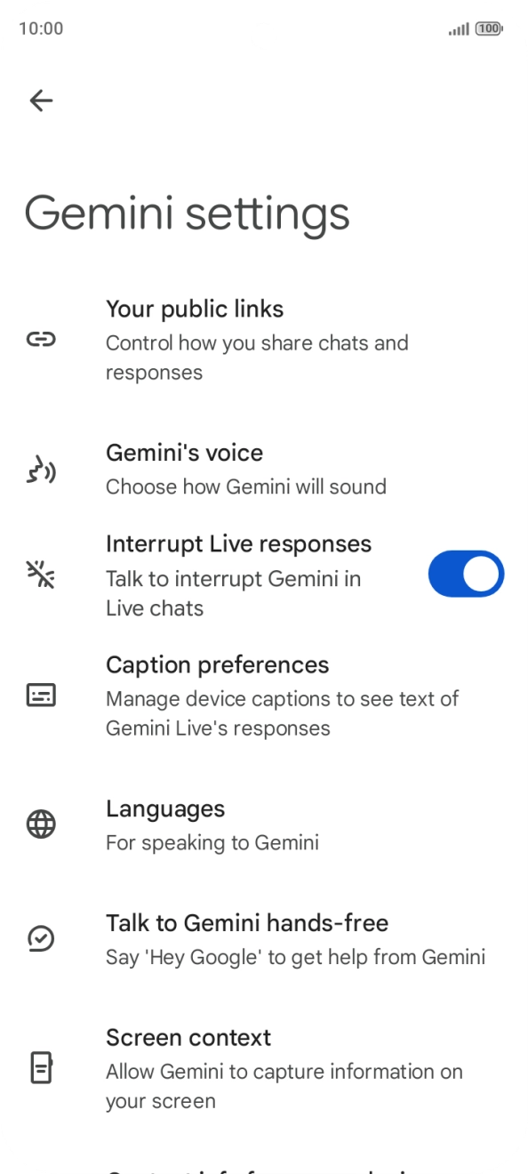 Follow the instructions on the screen to select the required settings.