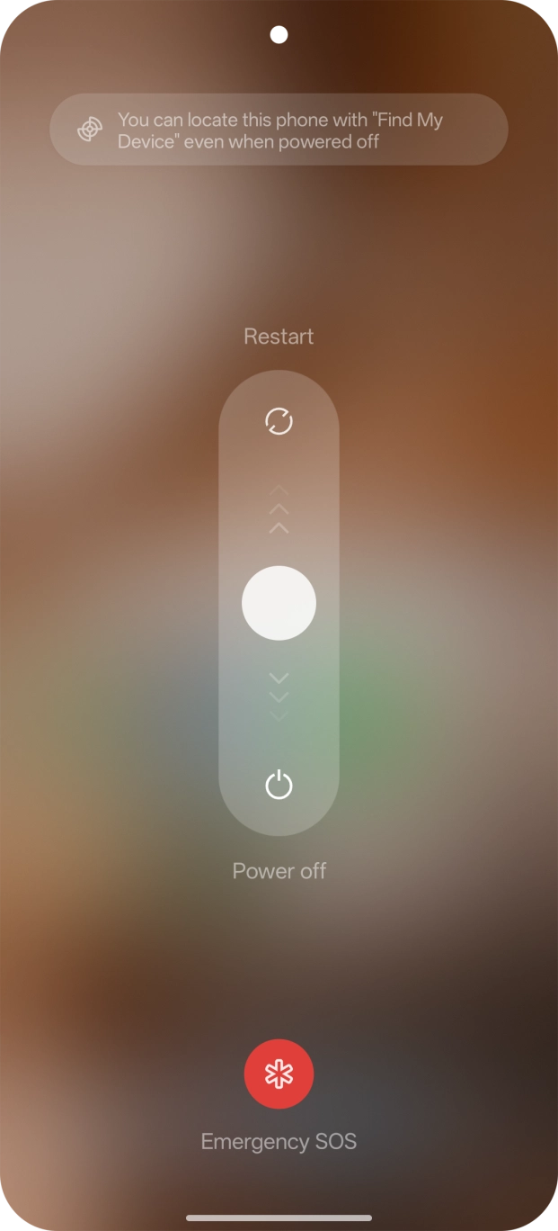 Press and drag the circle downwards.