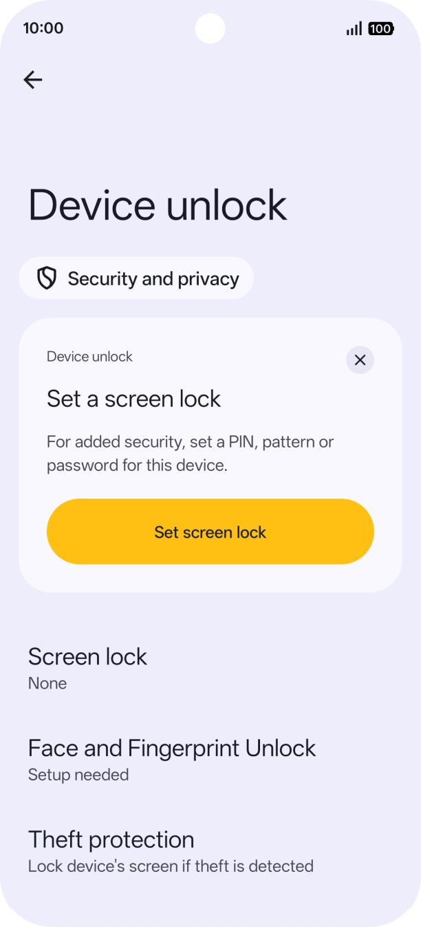 Press Face and Fingerprint Unlock. Press Face and Fingerprint Unlock.