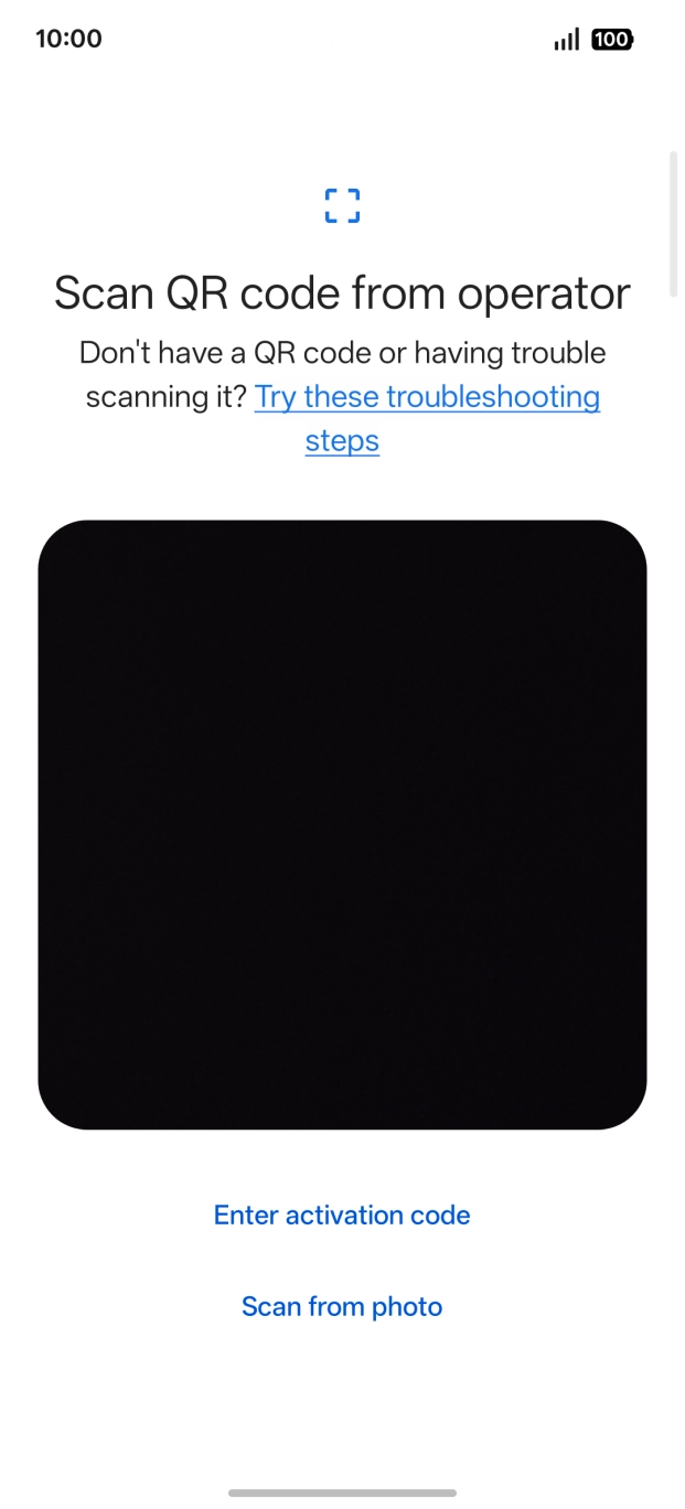 Place the QR code you've received inside the phone camera frame to scan the code. Place the QR code you've received inside the phone camera frame to scan the code.