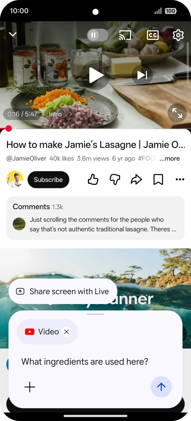 Follow the instructions on the screen to type or speak the required question for the video.