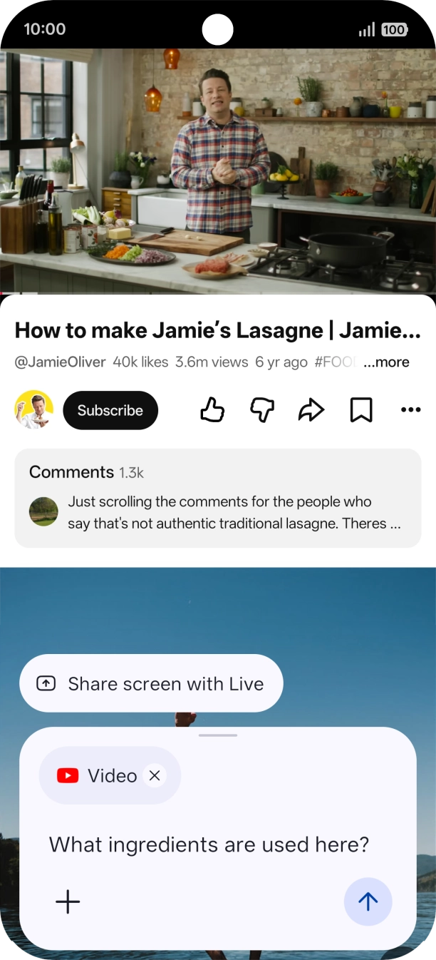 Follow the instructions on the screen to type or speak the required question for the video. Follow the instructions on the screen to type or speak the required question for the video.