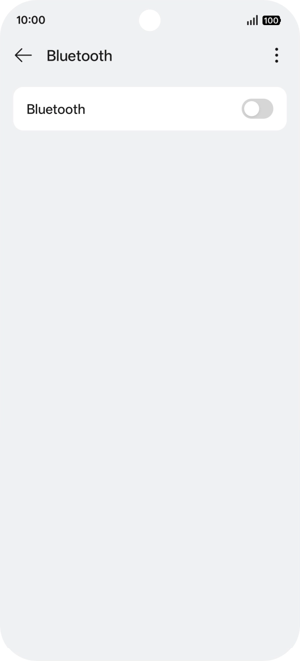 Press the indicator next to 'Bluetooth' to turn on the function.