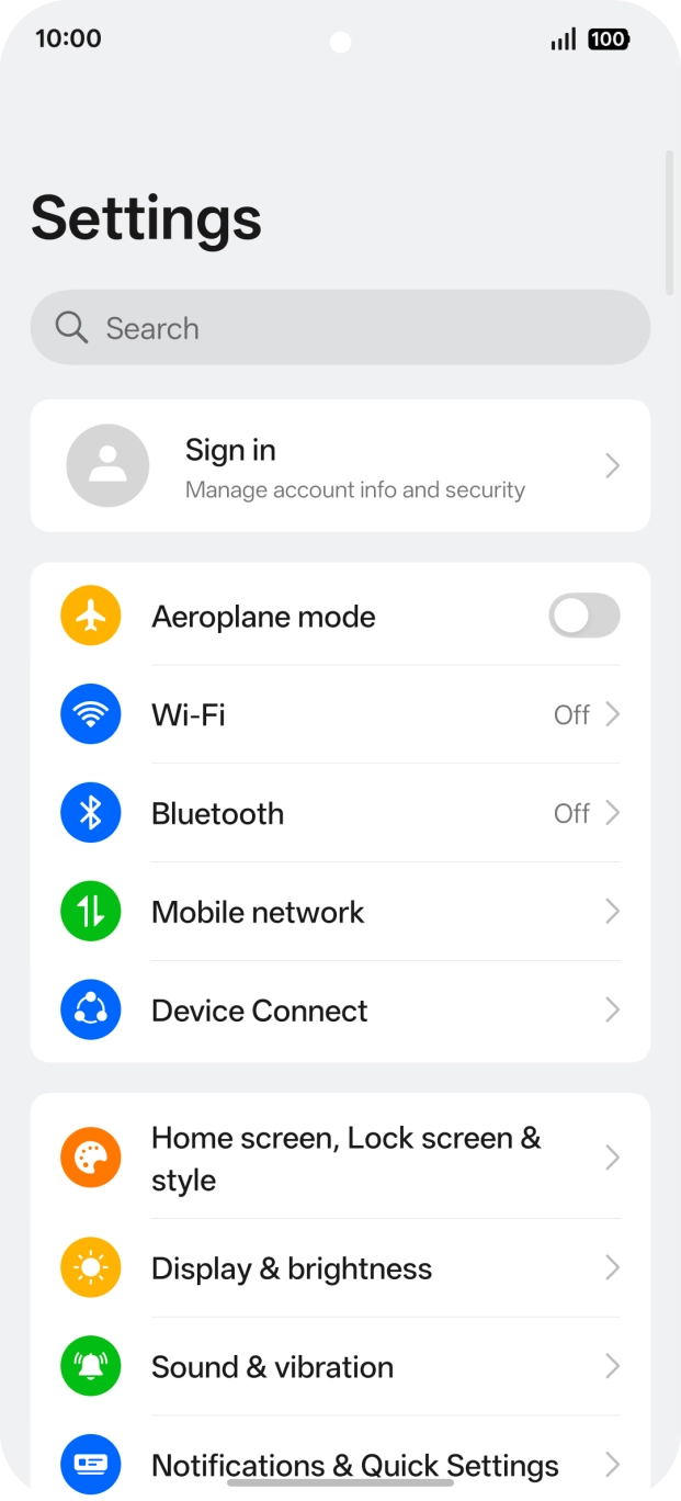 Press Mobile network. Press Mobile network.