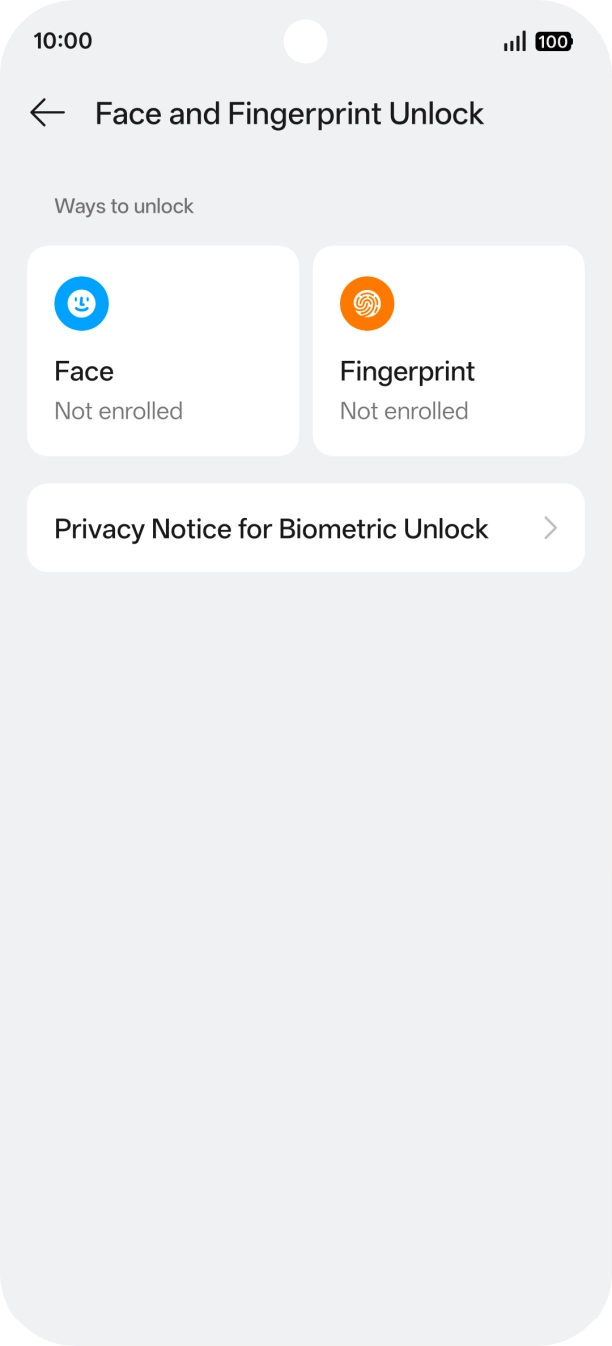 Press Fingerprint. Press Fingerprint.