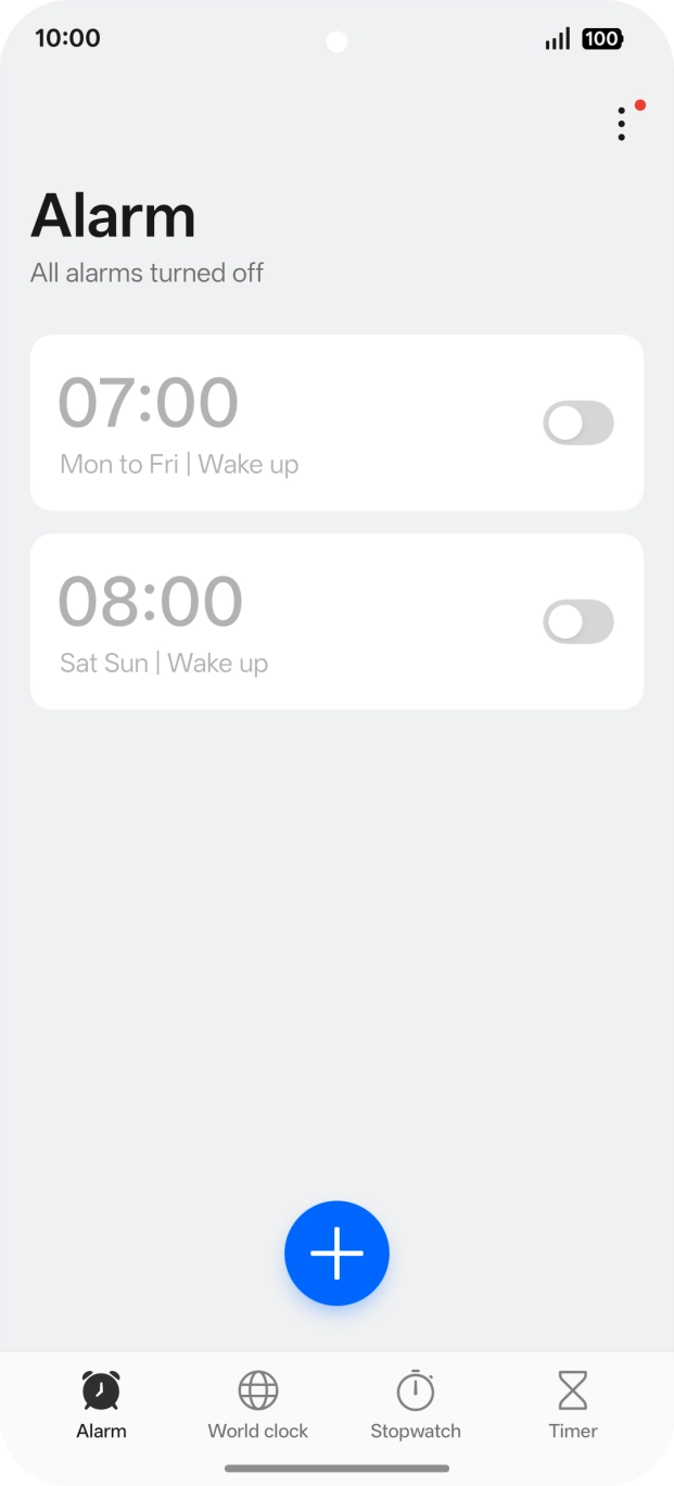 Press Alarm.