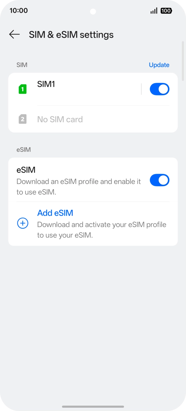 Press Add eSIM. Press Add eSIM.