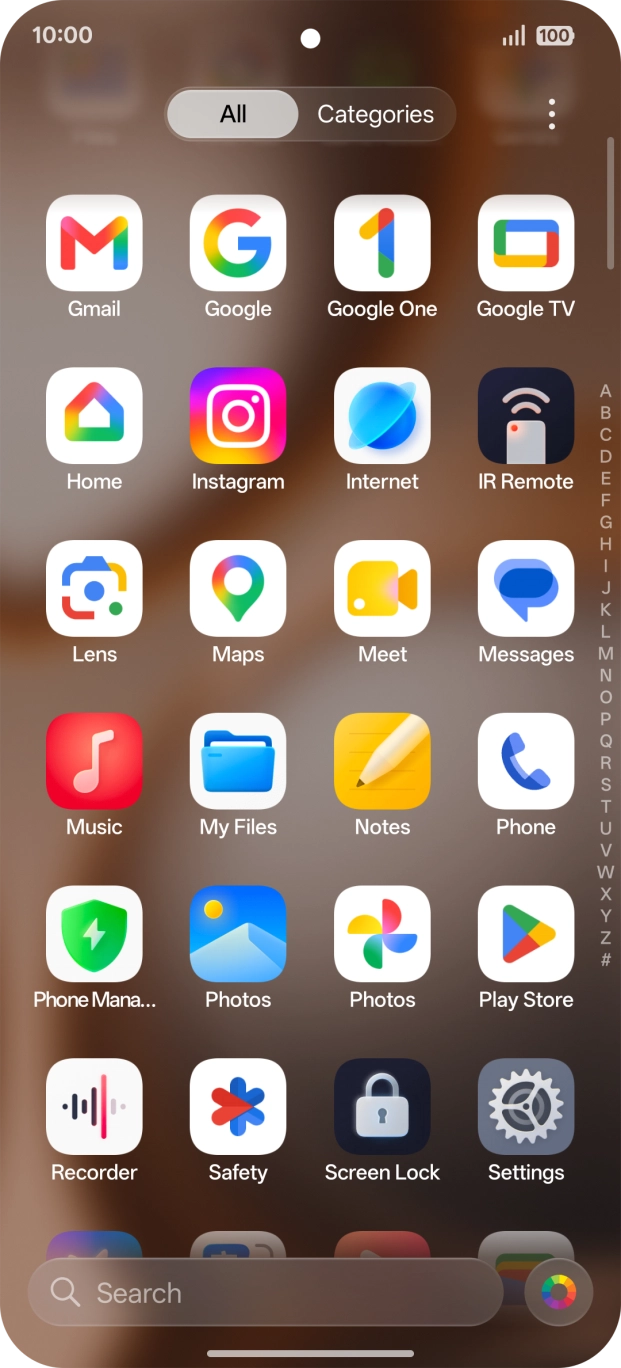Press and hold the required app icon.