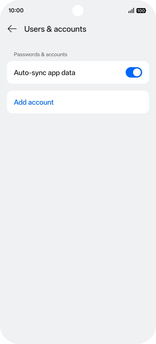 Press Add account.