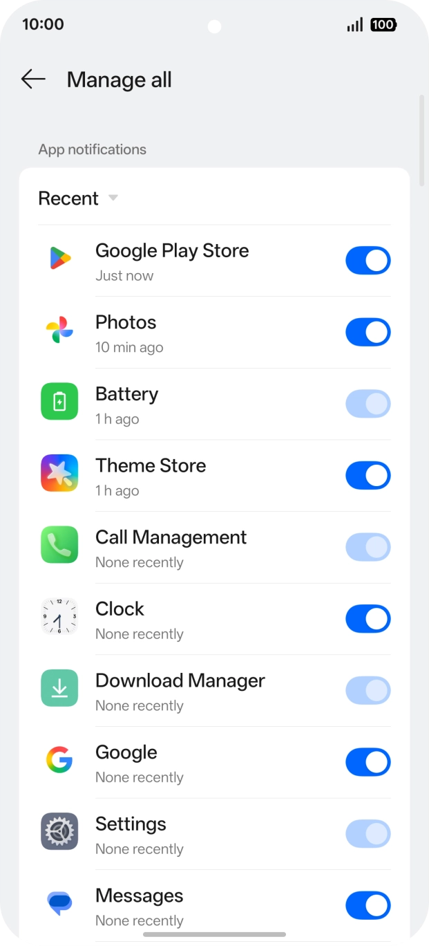 Press the drop down list.