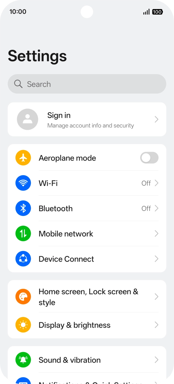 Press Mobile network. Press Mobile network.