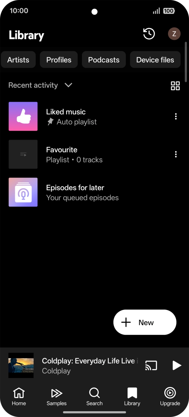 Press the required category and go to the required audio file.