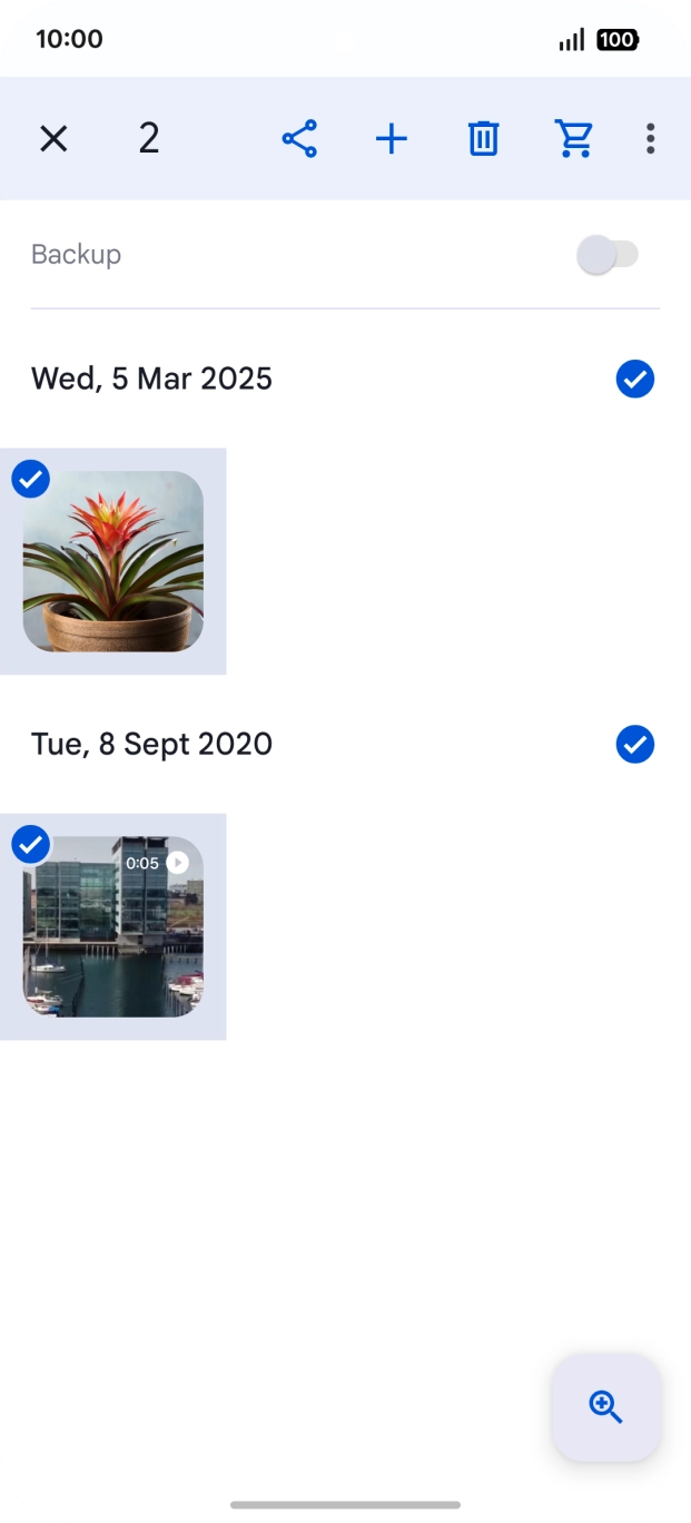 Press the share icon. Press the share icon.
