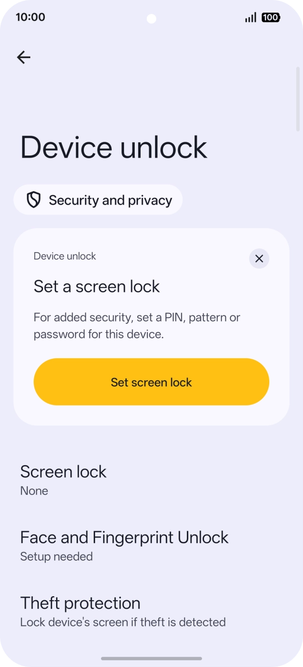 Press Face and Fingerprint Unlock. Press Face and Fingerprint Unlock.