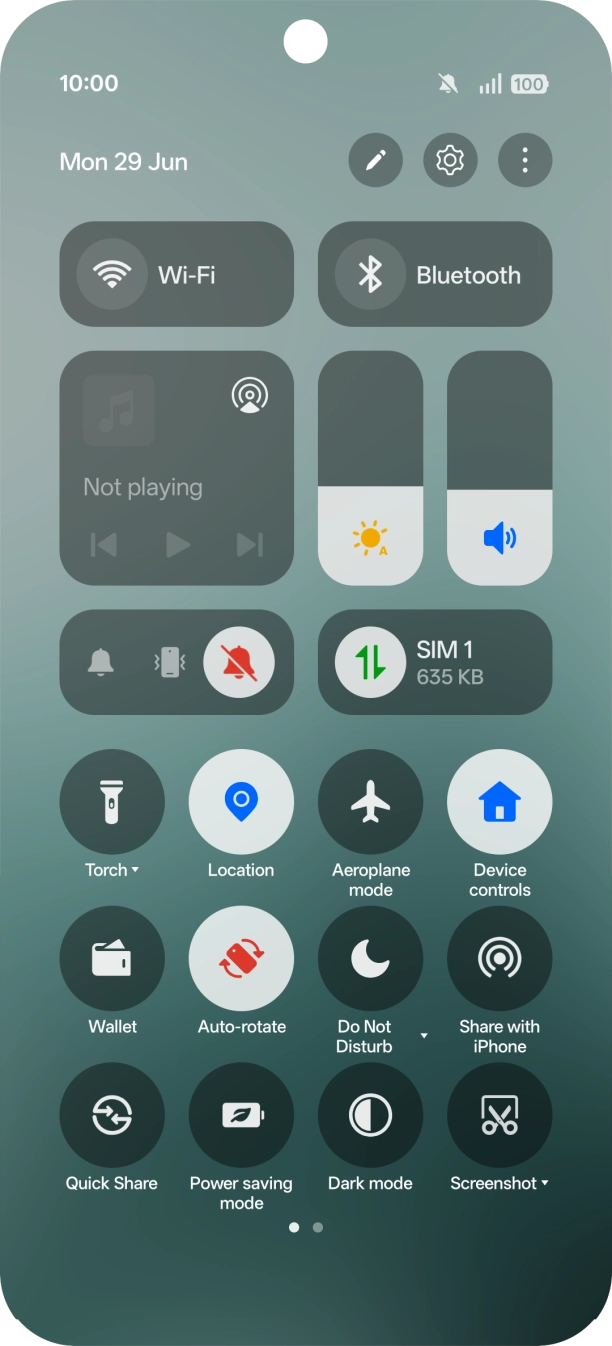 Press the required sound mode to turn off silent mode.