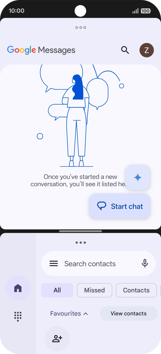 Press the menu icon. Press the menu icon.