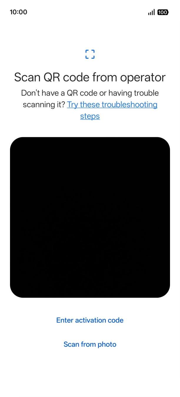 Place the QR code you've received inside the phone camera frame to scan the code.
