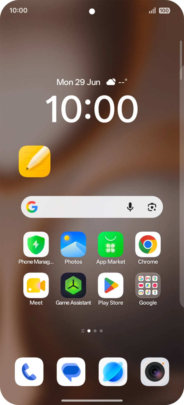 Drag the app icon to the required position on the home screen.