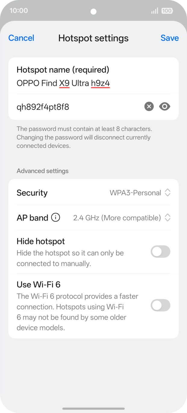 Press the password field and key in the required password. Press the password field and key in the required password.