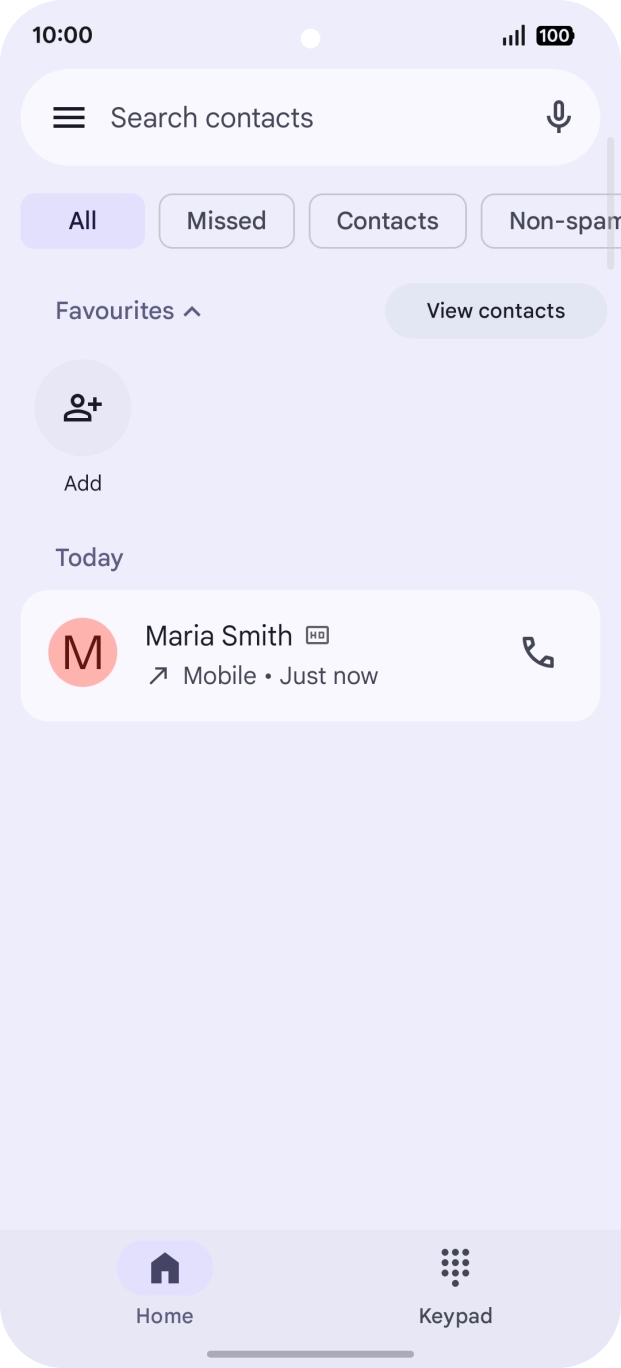 Press the menu icon.