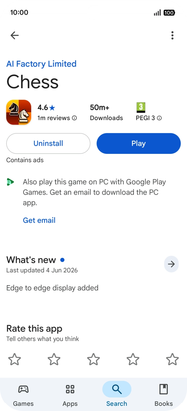 Press Uninstall.