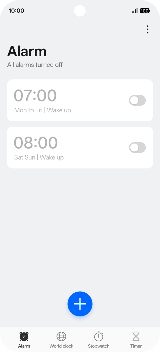Press Alarm.
