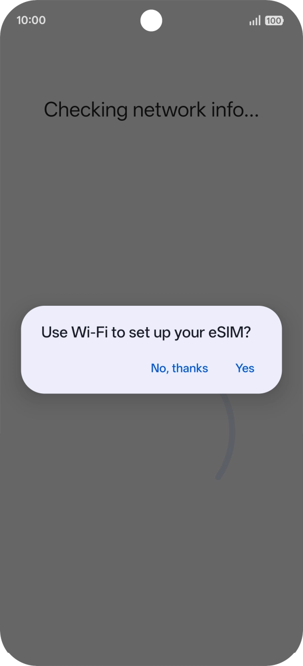 Press the required setting.
