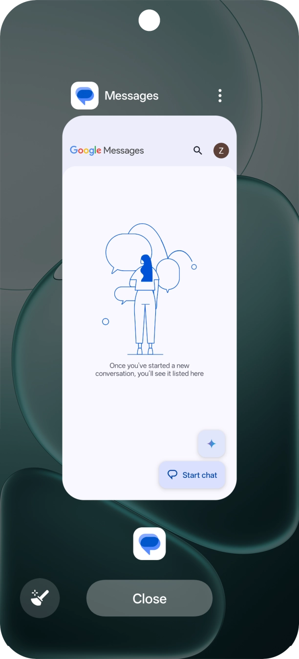 Press the menu icon above the required app. Press the menu icon above the required app.