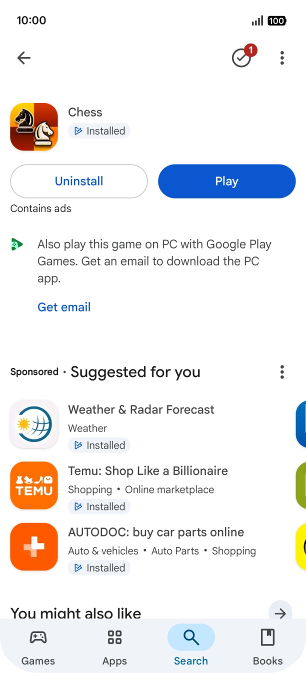 Slide your finger upwards starting from the bottom of the screen to return to the home screen.