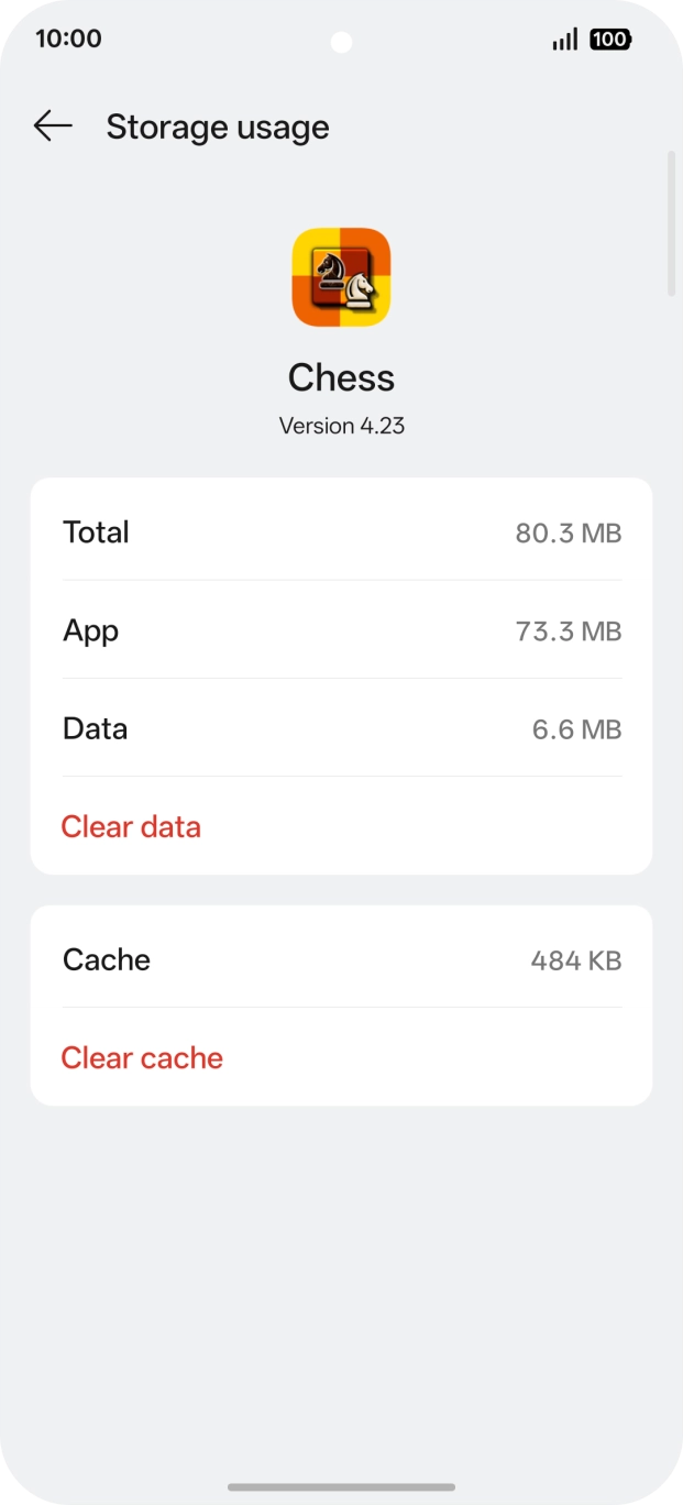 Press Clear cache.