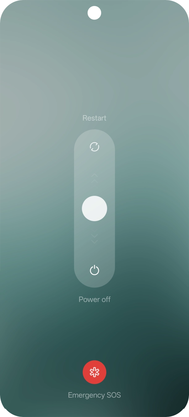 Press and drag the circle downwards.